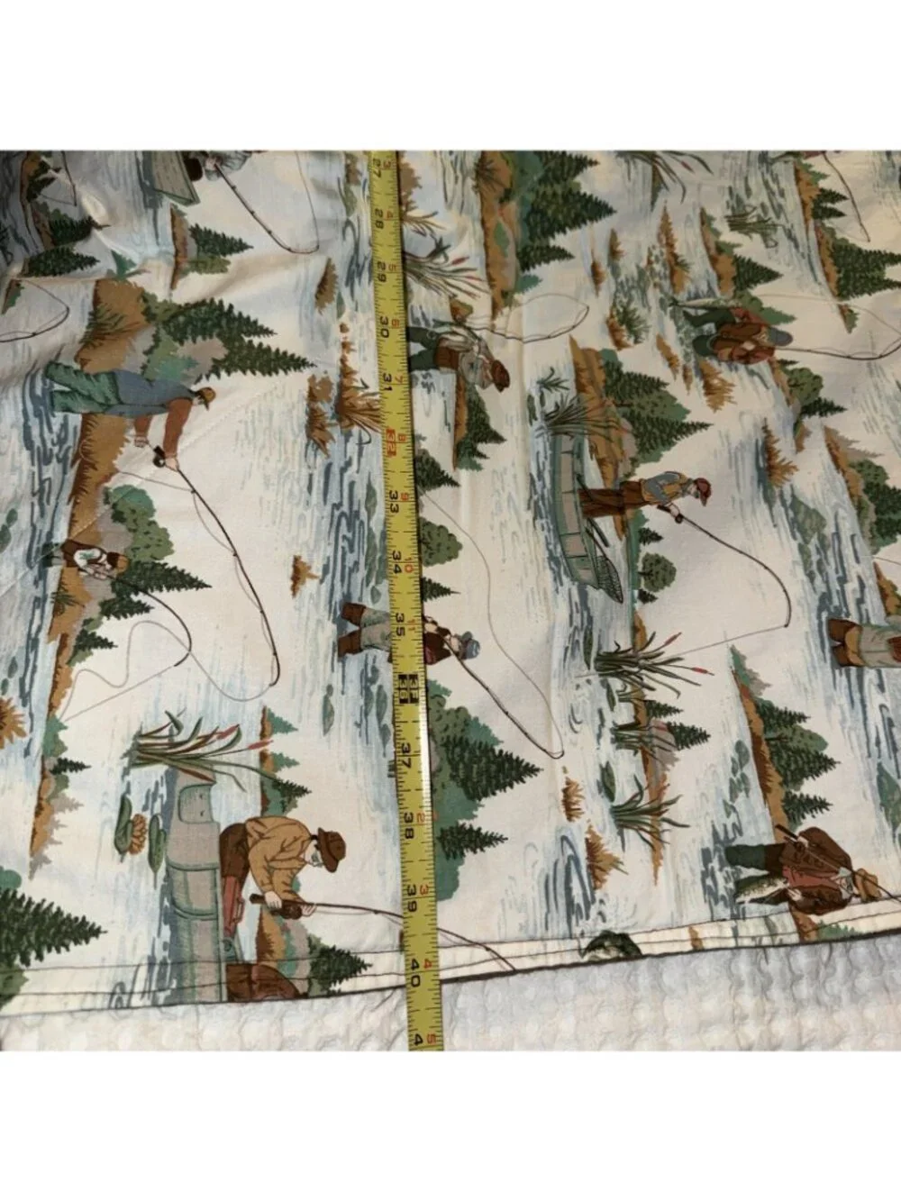 Vtg Fisherman Log Cabin Style Quilt 56